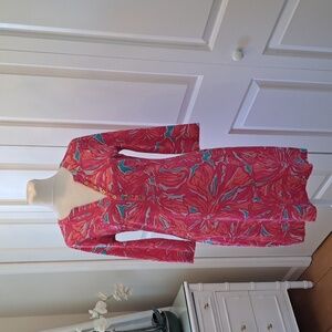 NWOT Lilly Pulitzer Womens Alessia Pima Cotton Tropical Print Mini Dress Sz. SM